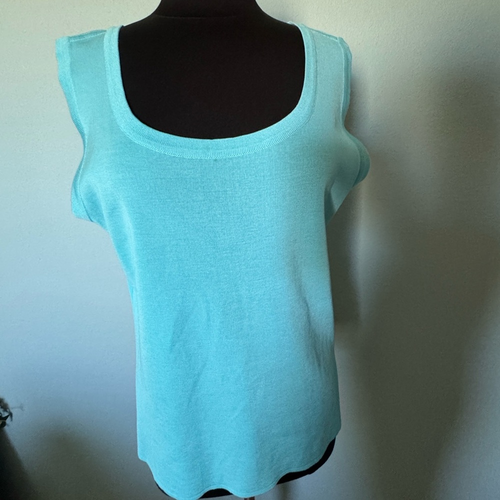 Misook tank top, baby blue.